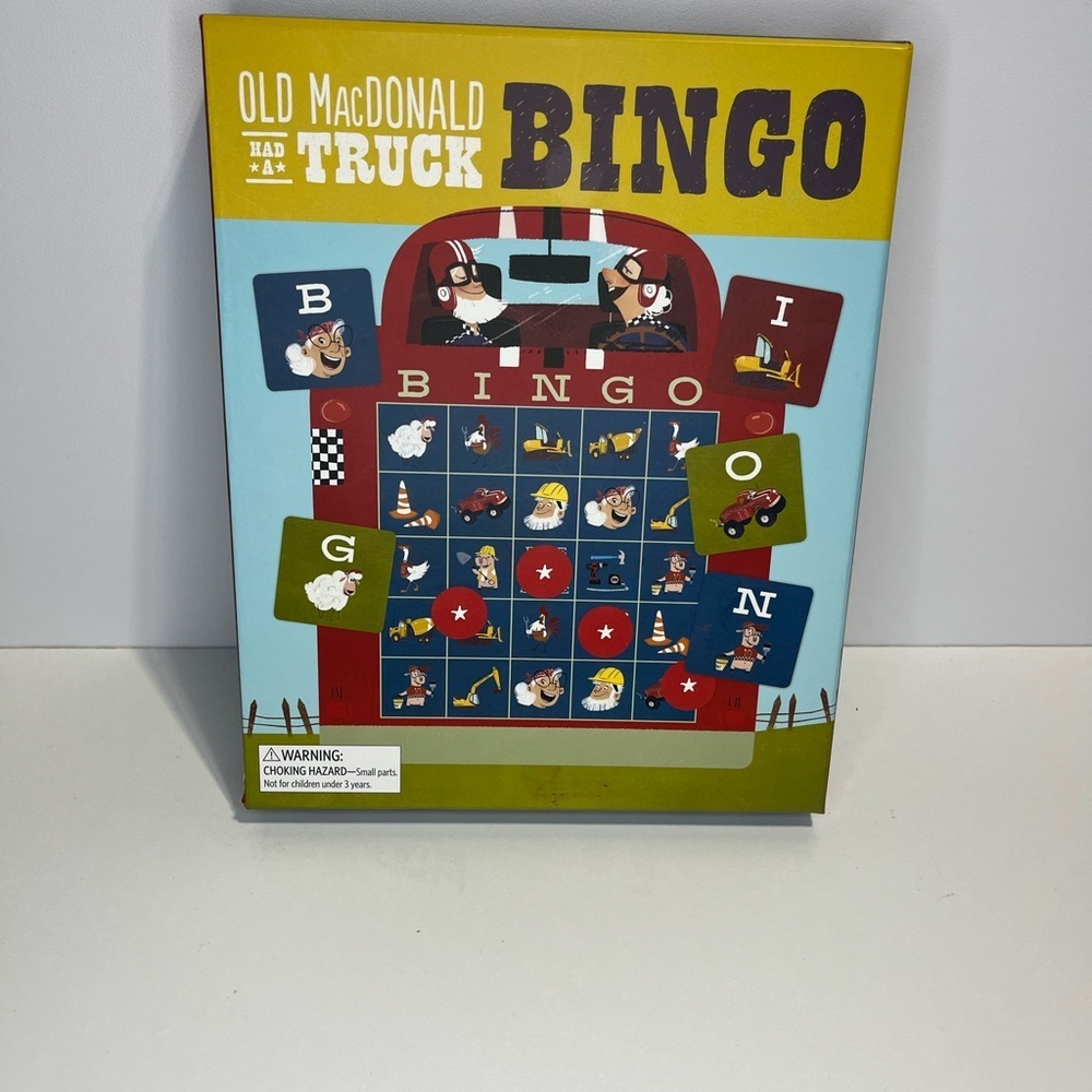 Old Macdonald had a truck Kids Bingo Game Set - 6 players EUC